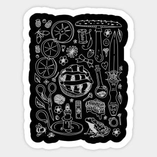 "Cottagecore Treasures" Cozy Witch Doodles Sticker